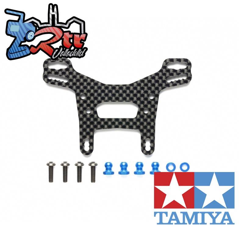 Soporte de amortiguador trasero de carbono con bolas XV-02 Tamiya 22058