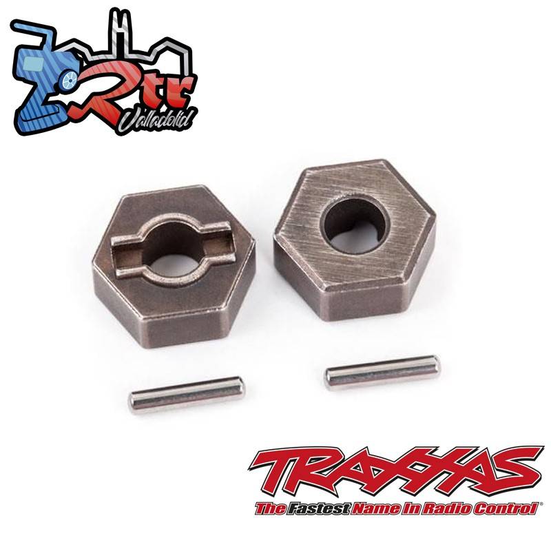 Hexagonos 12mm de acero con pasadores de eje Traxxas TRA1654R