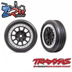 Ruedas Traxxas delanteras Alias Bandit cromo satinado, gris grafito TRA2471G