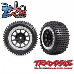 Ruedas Traxxas Traseras Bandit Cromo satinado, gris grafito Alias TRA2470G
