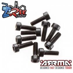 Tornillo hexagonal 2.5x8mm 10 unidades Arrma AR702001