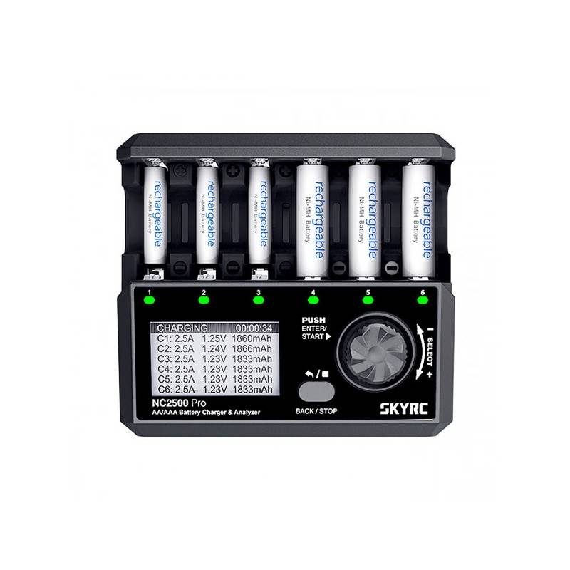 Cargador de Pilas SkyRC NC2500 Pro for 6xAA/AAA DC 3A