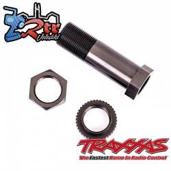 Poste protector del servo/tuerca de ajuste/contratuerca aluminio 6061-T6 anodizado en titanio oscuro Traxxas TRA9545A