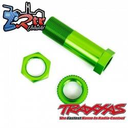 Poste protector del servo/tuerca de ajuste/contratuerca aluminio 6061-T6 anodizado en Verde Traxxas TRA9545G