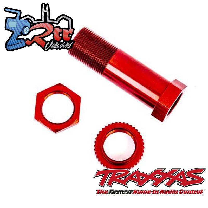 Poste protector del servo/tuerca de ajuste/contratuerca aluminio 6061-T6 anodizado en Rojo Traxxas TRA9545R