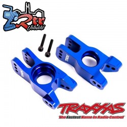 Portadores, mangueta izquierda y derecha aluminio 6061-T6 anodizado Azul Traxxas TRA9552X
