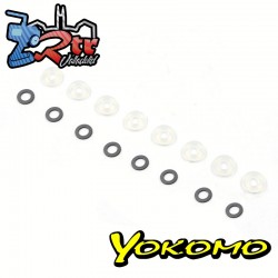 Junta tórica de alto grado Yokomo para choque (resistente al aceite / con deslizador de poliéster / 8 piezas) YS-7HGC