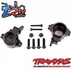 Bloques de dirección de aluminio 6061-T6 anodizado oscuro Traxxas TRA9635A