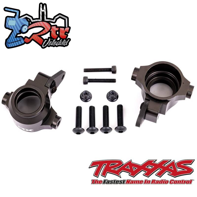 Bloques de dirección de aluminio 6061-T6 anodizado oscuro Traxxas TRA9635A