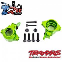 Bloques de dirección de aluminio 6061-T6 anodizado Verde Traxxas TRA9635G