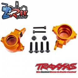 Bloques de dirección de aluminio 6061-T6 anodizado Anaranjado Traxxas TRA9635T