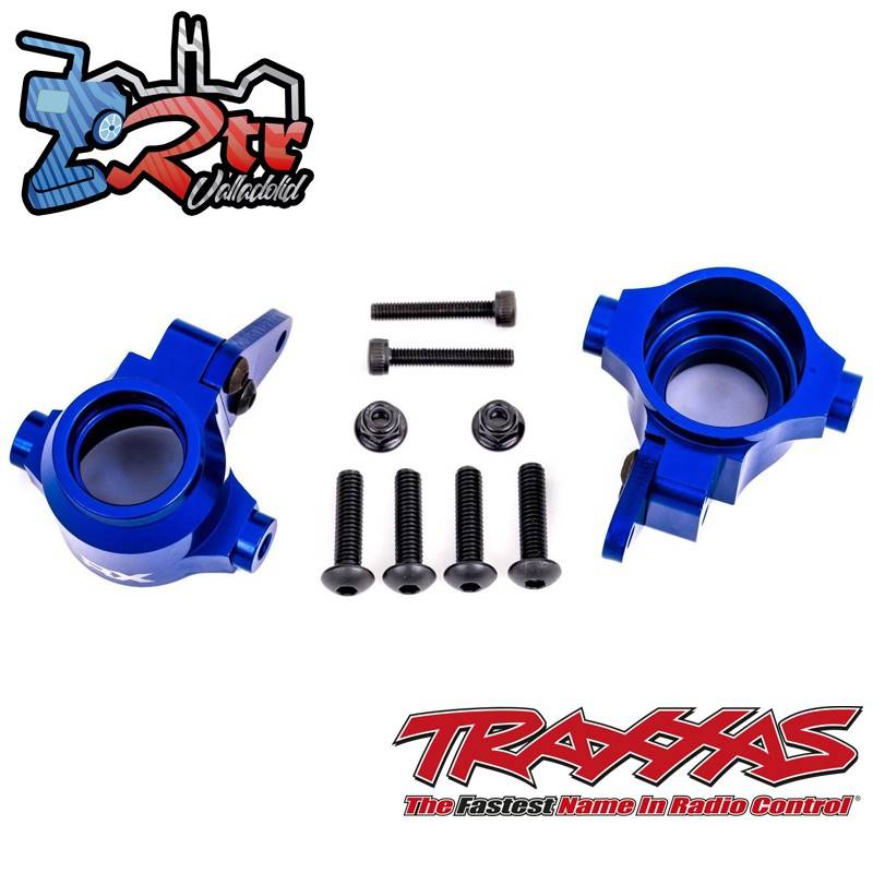 Bloques de dirección de aluminio 6061-T6 anodizado Azul Traxxas TRA9635X