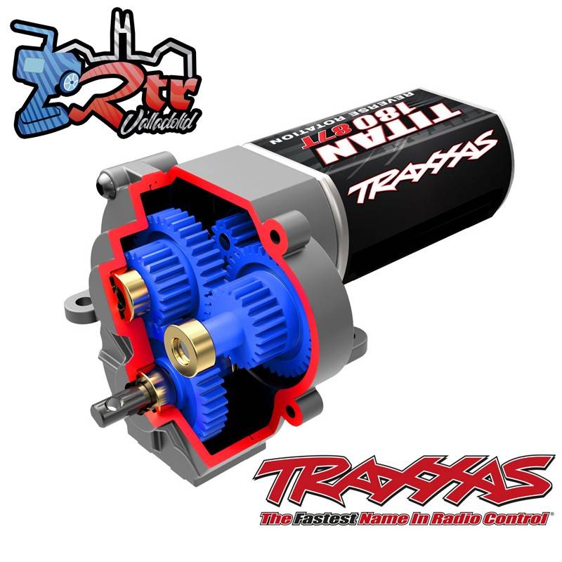 Transmisión, completa relación 9,7:1 con motor Titan 87T Traxxas TRA9791X