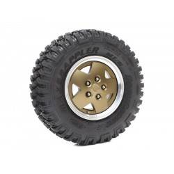 Llantas BoomRacing ProBuild™ 1.9 CSK LSE 5-Spoke Classic  Ajustable Offset Aluminio 2 Unidades Platino/Platino