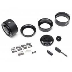 Llantas BoomRacing ProBuild™ 1.9 RRC 3-Spoke Classic Ajustable Offset Aluminio 2 Unidades Negro/Negro