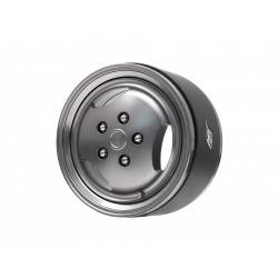 Llantas BoomRacing ProBuild™ 1.9 RRC 3-Spoke Classic Ajustable Offset Aluminio 2 Unidades Metal Oscuro/Metal Oscuro