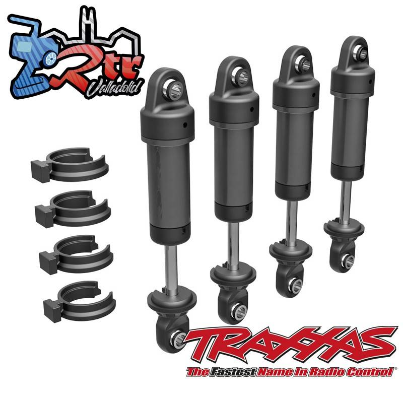 Amortiguadores GTM aluminio 6061-T6 Gris Ensamblados sin resortes TRA9764-GRAY