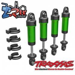 Amortiguadores GTM aluminio 6061-T6 Verde Ensamblados sin resortes TRA9764-GREEN