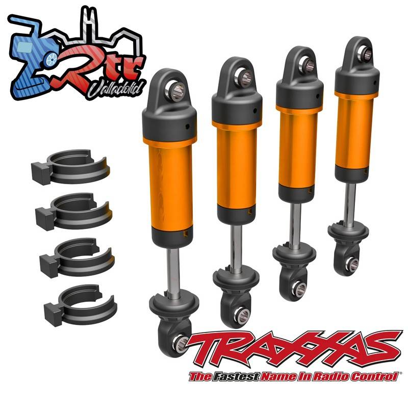 Amortiguadores GTM aluminio 6061-T6 Anaranjado Ensamblados sin resortes TRA9764-ORNG