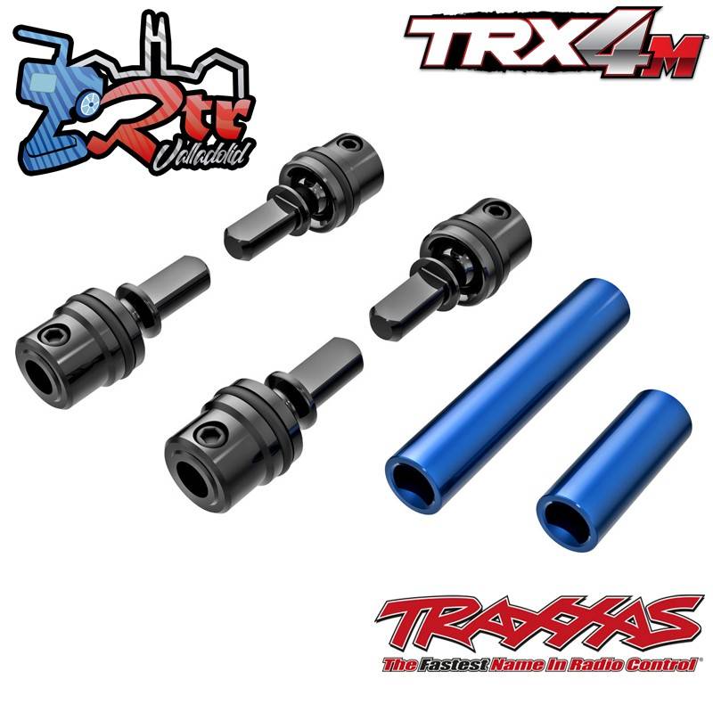 Ejes de transmisión central completo aluminio 6061-T6 anodizado en azul TRX-4M Traxxas TRA9751-BLUE