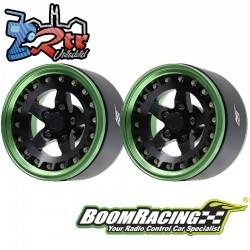 Llantas BoomRacing ProBuild™ 1.9 SS5 Ajustable Offset Aluminio 2 Unidades Verde/Negro