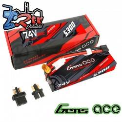 Batería Gens Ace LiPo 5300mAh 7.4V 60C 2S Caja dura...