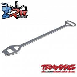 Soporte de chasis, aluminio 6061-T6 anodizado titanio oscuro Traxxas XO-1 TRA6421