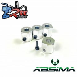 Espaciador 12mm Aluminio CR1.8/CR3.4 4 unidades Absima 1230663