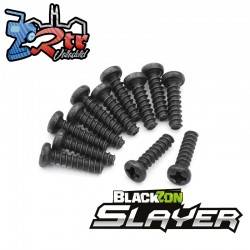 Tornillos autorroscantes de cabeza troncocónica PBHO 2x8mm Blackzon Slayer 540047