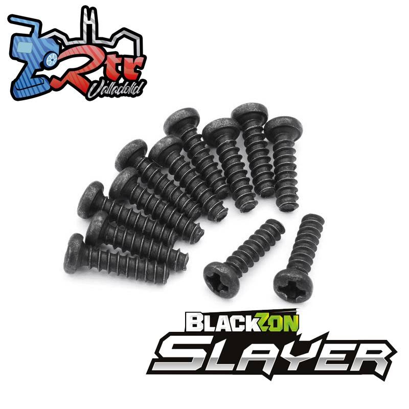 Tornillos autorroscantes de cabeza troncocónica PBHO 2x8mm Blackzon Slayer 540047