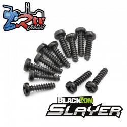 Tornillos autorroscantes de cabeza troncocónica PBHO 6x10mm Blackzon Slayer 540048