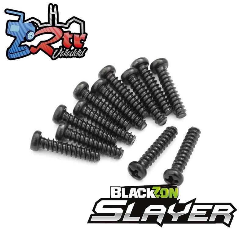 Tornillos autorroscantes de cabeza troncocónica PBHO 2.6x12mm Blackzon Slayer 540053