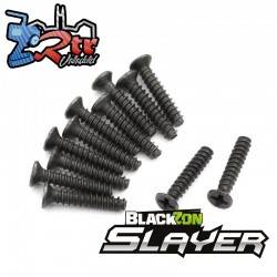 Tornillos autorroscantes avellanados KBHO 2.3x12mm Blackzon Slayer 540056