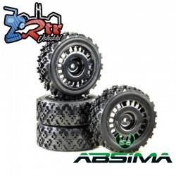 Juego de ruedas "Rally Block Design" negro 12 mm 1/10 2510060
