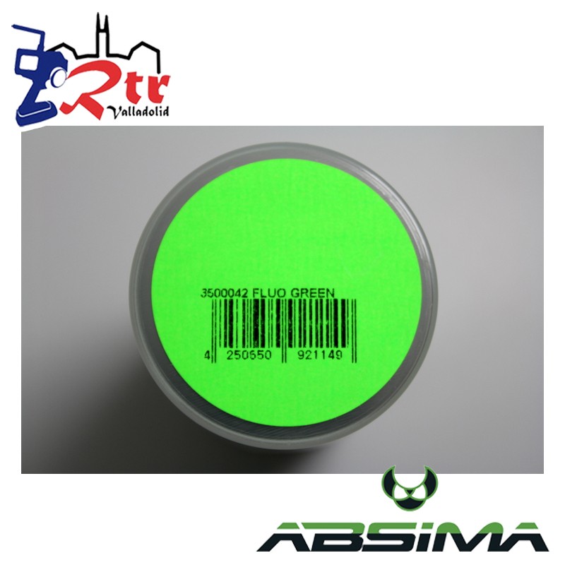 Pintura Absima Lexan Verde Fluorescente con aditivo anti Nitro 150Ml