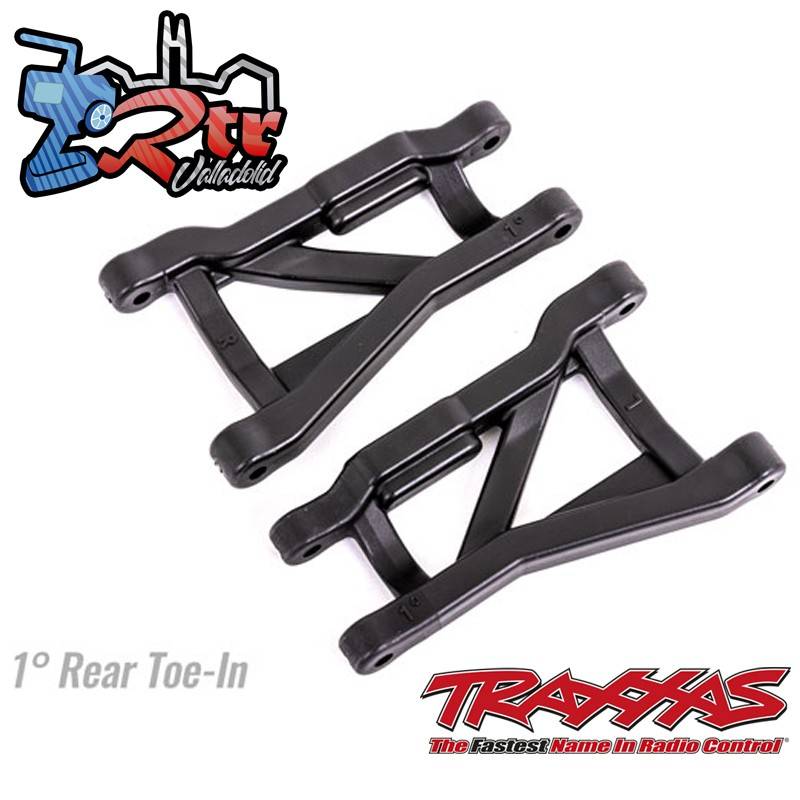 Brazos de suspensión traseros negros derecho y izquierdo con angulo de 1º Traxxas TRA9431