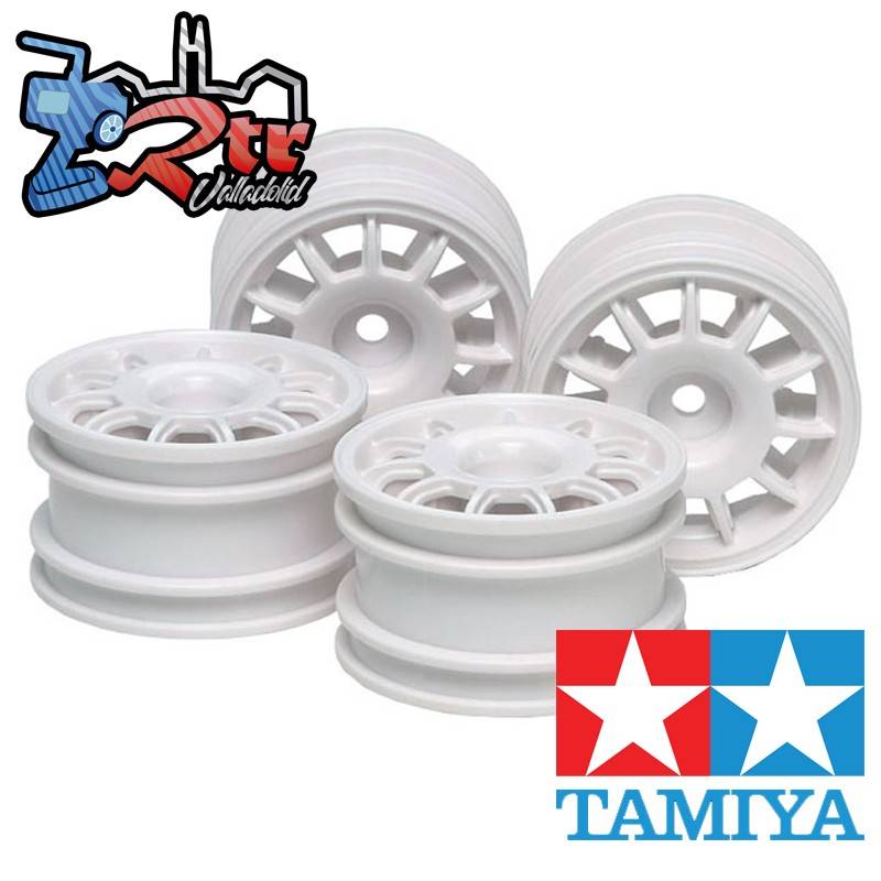 Juego de llantas para chasis M 11-spoke Blancas 4 unidades 1/10 12mm Hex 51394