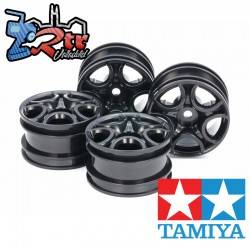 Llantas para Chasis M C-Shaped 10-Spoke Negras Tamiya 51659