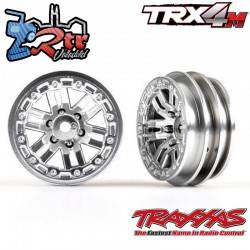 Ruedas, 1.0" Cromo Satinado 2 unidades Traxxas TRX-4M...