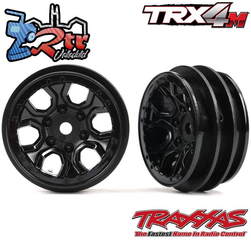 Ruedas, 1.0" Negro 2 unidades Traxxas TRX-4M TRA9770