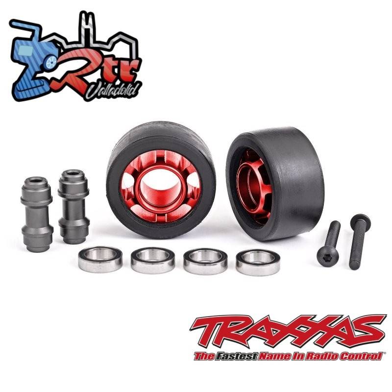 Ruedas para patín anti vuelco 7776 aluminio 6061-T6 Rojo Traxxas TRA7775R
