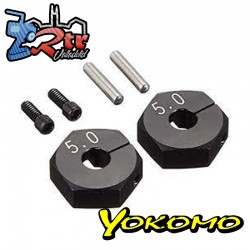 Cubo de rueda de aluminio YD-2 de 5,0 mm (2 piezas) Yokomo Y2-011CB5