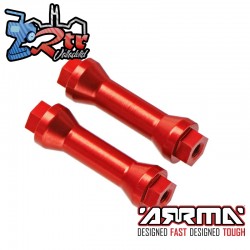Poste de aleron aluminio rojo 2 Unidades Arrma AR320445