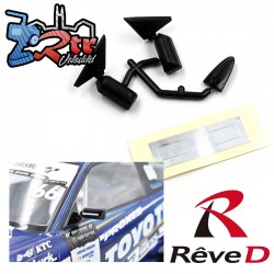 Reve D FLEX GT Mirror Type-A (Negro, Antena / Adhesivo de espejo)