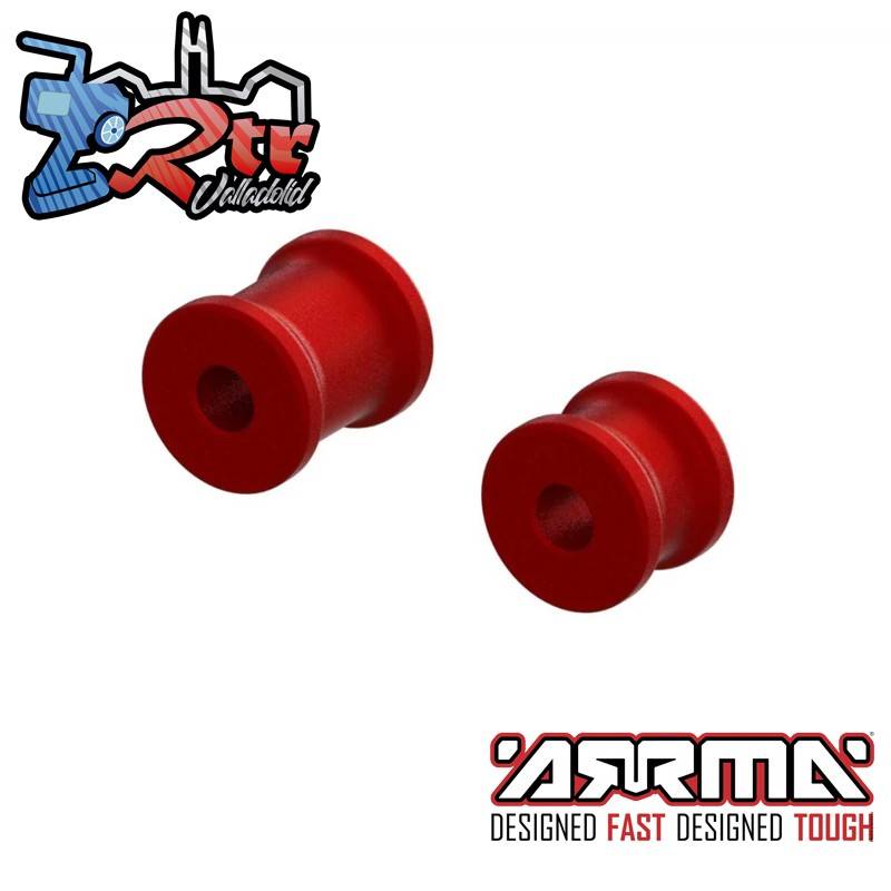 Juego de espaciadores de soporte de chasis de aluminio rojo EXB 2 Unidades Arrma ARA320569