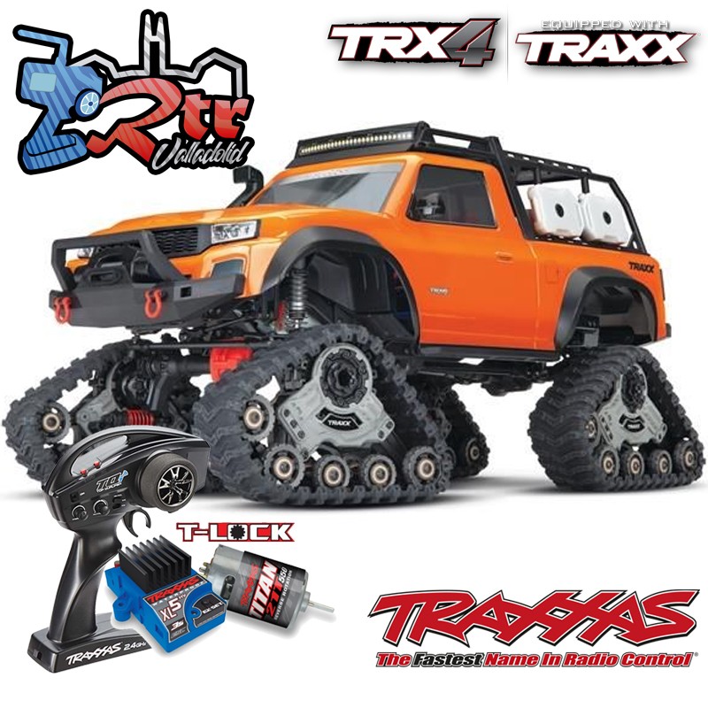 Traxxas TRX-4 4wd 1/10 Crawler Sport Anaranjado Equipado con Orugas Traxx