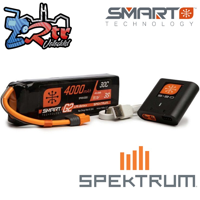 Combo Spektrum SMART PowerStage LiPo 4000mAh 3S 30C IC3
