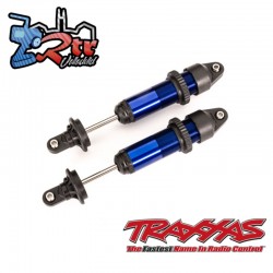 Amortiguadores GTX medianos aluminio azul anodizado ensamblados Traxxas TRA7861
