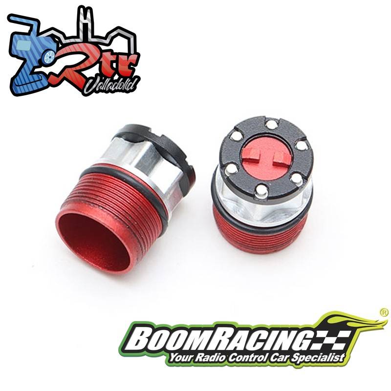 Tapacubos de bloqueo central Scale 4WD 2 unidades Rojo XT5