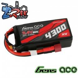 Batería Lipo Gens Ace 4300Mha 11,4V 3S1P 60C T-Plug